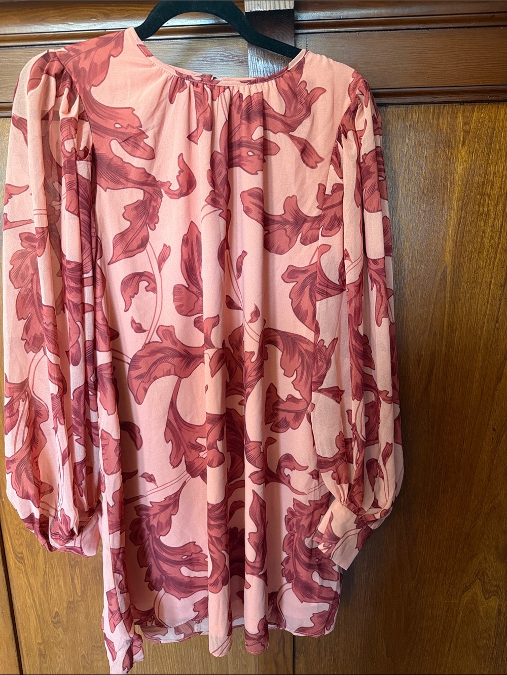 Anthropologie Hutch Pink and Wine Floral Print Mini Dress